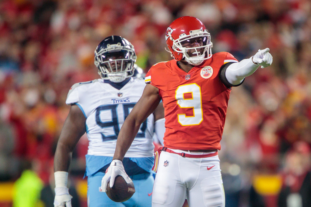 JuJu Smith-Schuster celebrating a first down