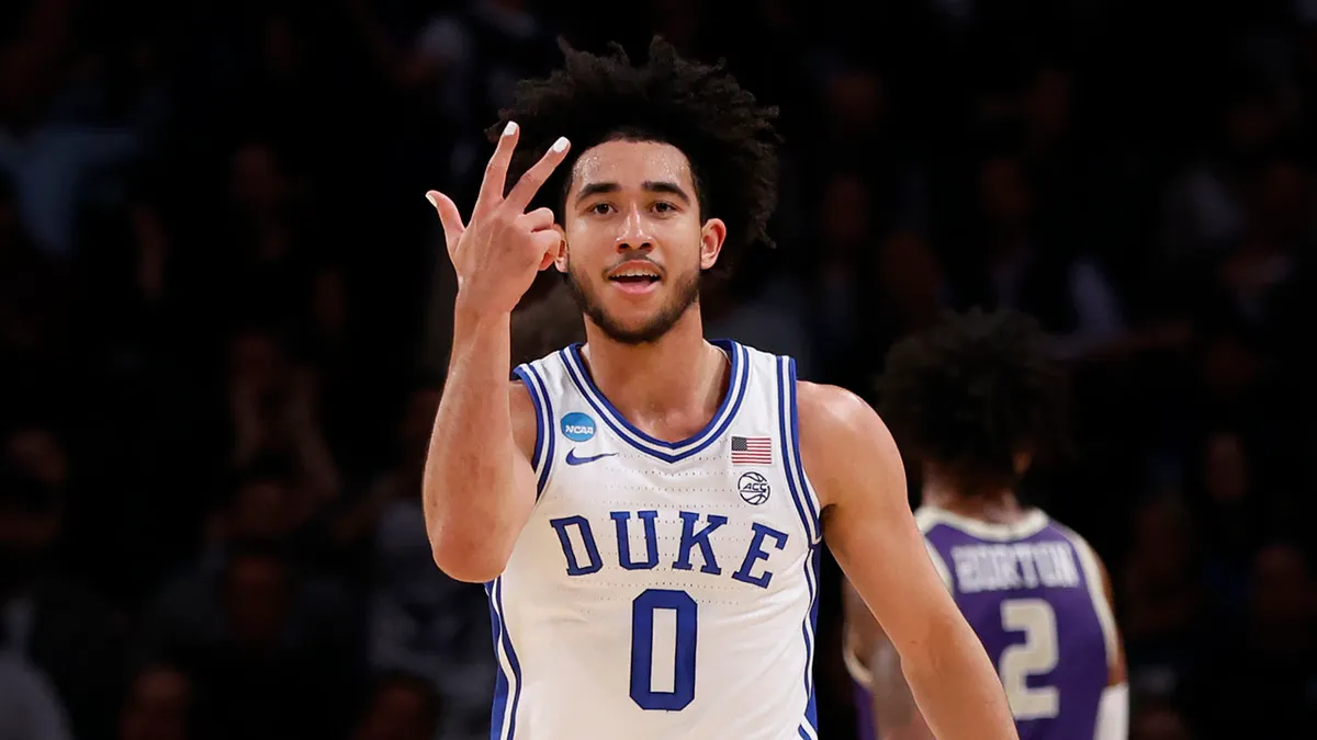 Duke Freshman Jared McCain sets school record for most threes made in March Madness