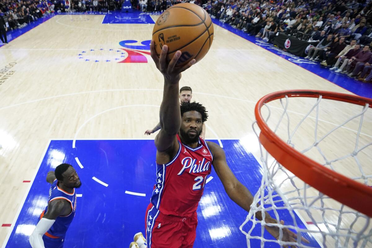 Sixers star center Joel Embiid returned to the court on April 2 after missing two months of play