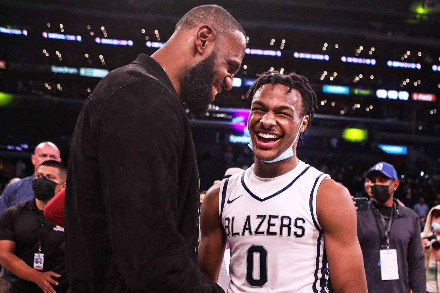 Lebron James and son Bronny James